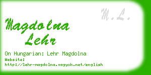 magdolna lehr business card